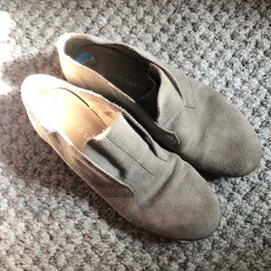 Franco sarto soft suede slip ons
